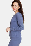 Zivame Cosy Rib Knit Poly Loungewear Top - Velvet Morning — thumbnail 2